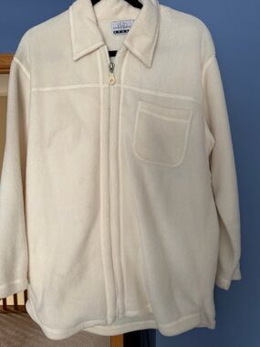 Vintage Paul Harris Design Sport Ivory Full Zip  Fleece Jacket Women’s  Size M